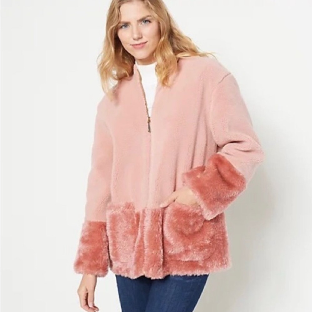 Koolaburra by Ugg Pink Faux Fur Jacket